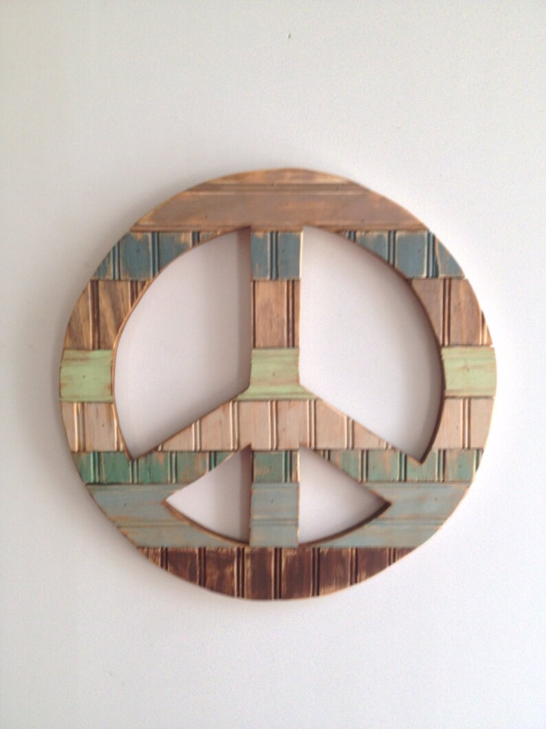 Rustic Home Decor Peace Sign Earth Tomes Etsy