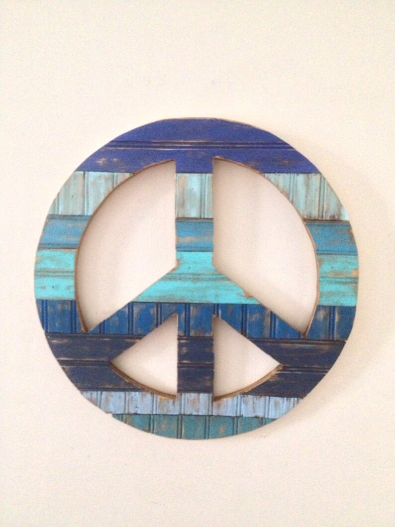 Rustic Home Decor Peace Sign Etsy