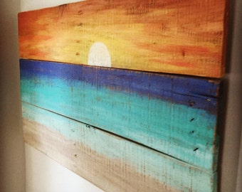 Beach House Decor - Sunset painting