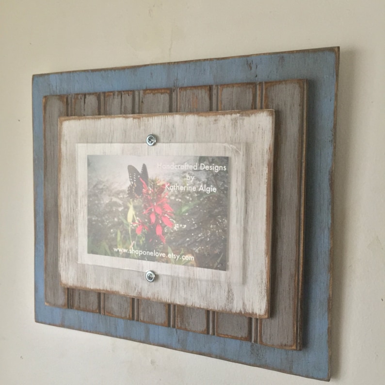 5 X 7 Distressed Handmade Picture Frame Etsy