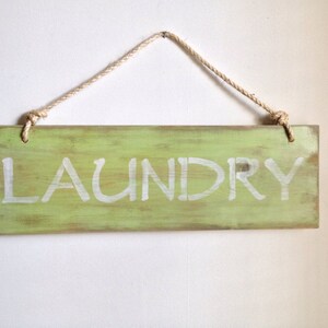 LAUNDRY sign laundry room decor made from reclaimed wood image 1