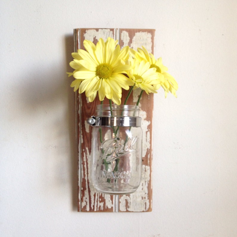 Rustic Wall Decor to display flowers Etsy