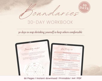 Cahier d'exercices sur les limites, Définir des limites saines, Cahier sur les relations, Arrêter de plaire aux gens, Renforcer la confiance en soi, Cahier de 30 jours