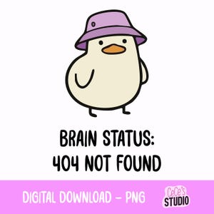 Hersenstatus 404 png, grappig IT-geekshirt, sarcastisch programmeurcadeau, technische humor digitale download