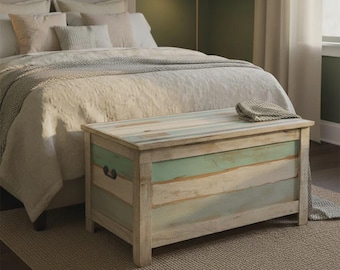 Cofre de almacenamiento Seabreeze con tapa dividida