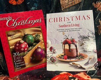 Christmas Craft and Baking Holiday Decor Hardback 2 Books