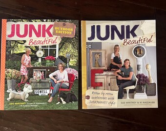 Pair of decorating JUNK Beautiful room makeover and outdoor  decor craft books