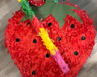 Party Lot/Bundle of strawberry piñata and strawberry lights
