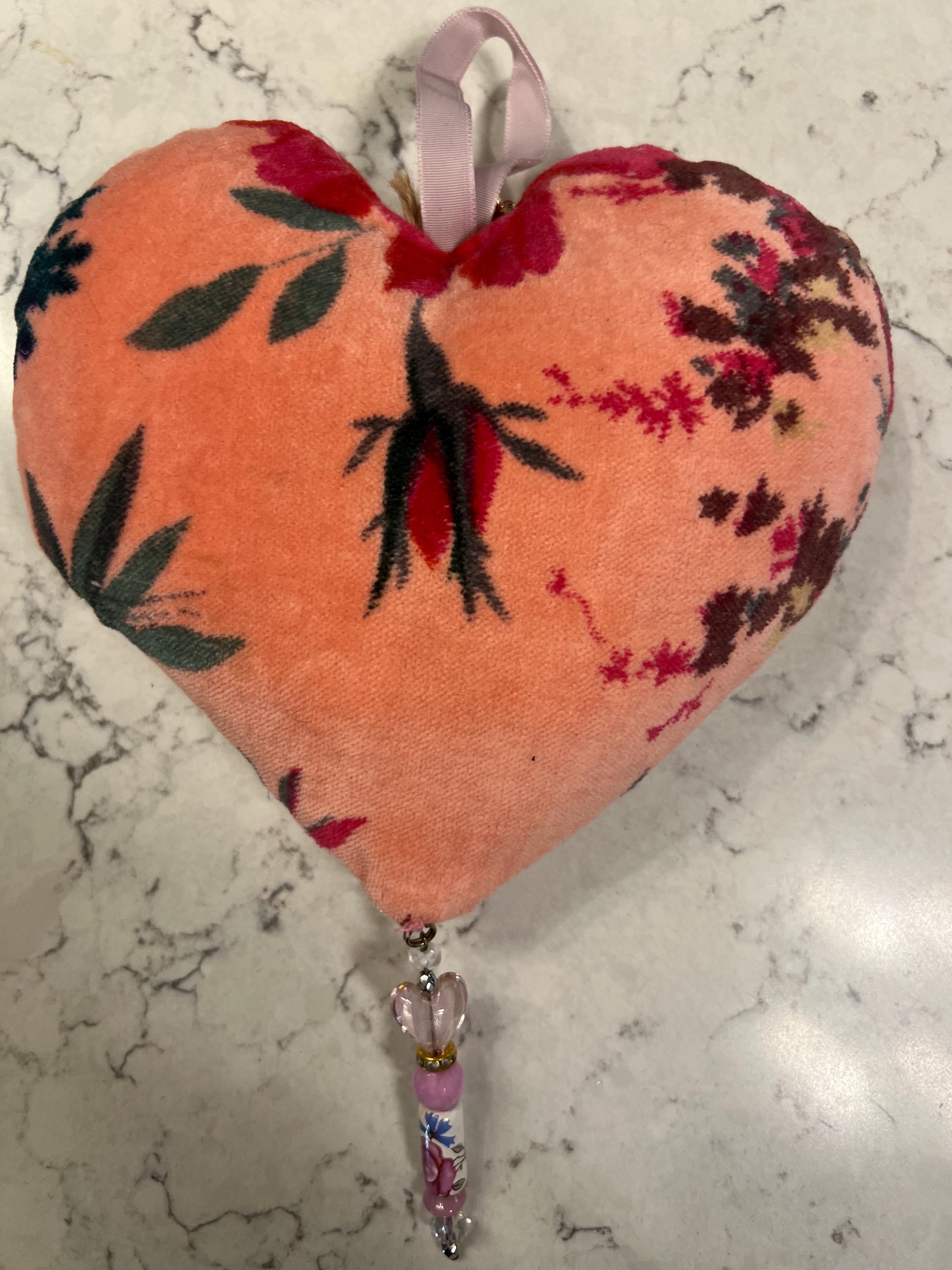 Handmade Quilted Valentine Embroidered Heart Wall Hanging Decoration - Etsy