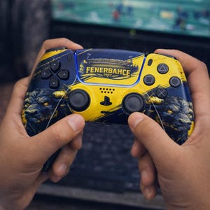 PS5 Controller Front Gehäuse im Fenerbahce inspiriertem Full Design