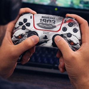 PS5 Controller Front Gehäuse im Besiktas inspiriertem Full Design