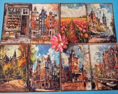 Scrapbook papier Amsterdam Holland | A4 decoratiepapier reisdagboek | 10 vellen journaling papier Nederland