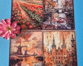 Scrapbook papier Amsterdam Holland | A4 decoratiepapier reisdagboek | 10 vellen journaling papier Nederland