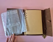 Reisdagboek A5 levensboom | kunstleer travel journal met ritsvak en pasjesvak | 160 blanco pagina's
