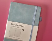 grid notitieboek A5 hardcover met ruitjespapier: 160 pagina's 100 g voor bullet journal | 5 kleuren
