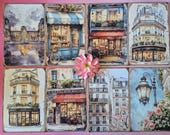 Journal papier Parijs 10 vellen | reisdagboek decoratiepapier 26x20 cm | Parijs journaling set
