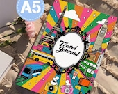 Reisdagboek om je avonturen te bewaren | A5 travel planner met vintage design | cadeau voor reizigers