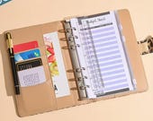 Cash stuffing binder koe print | A6 budgetmap met enveloppen | spaar voor je volgende reis