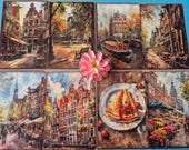 Scrapbook papier Amsterdam Holland | A4 decoratiepapier reisdagboek | 10 vellen journaling papier Nederland