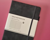 grid notitieboek A5 hardcover met ruitjespapier: 160 pagina's 100 g voor bullet journal | 5 kleuren