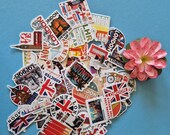 Reisstickers Londen voor je reisdagboek of koffer | 50 London stickers | Big Ben Westminster Tower Bridge