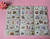 Parijs stickers set 54 stuks | Eiffeltoren mode parfum scrapbook reisdagboek | journaling laptop sticker decals