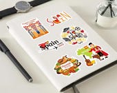 Spanje stickers voor journal of koffer | 49 glossy flamenco stickers | cadeau Spanje reiziger