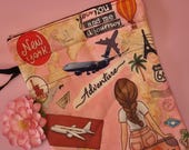 Boekhoes voor je reisdagboek of journal | thema reizen | cadeau reiziger