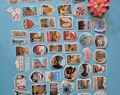 Reisstickers set 1 voor je reisdagboek of koffer | 62 stickers | cadeau voor reisliefhebbers