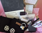 bookish bundles zwart wit: journaling cadeauset met A5 notitieboekje, pennenetui en portemonnee | 16-delig