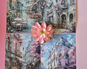 Journal papier romantisch Parijs 10 vellen | reisdagboek decoratiepapier 26x20 cm | Parijs journaling set