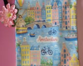 Boekhoes voor je reisdagboek of journal | thema plaatsen - landen | cadeau reiziger