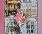 Journal papier Parijs 10 vellen | reisdagboek decoratiepapier 26x20 cm | Parijs journaling set