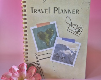 Diario de viaje con espiral | Cuaderno de viaje tamaño A5 | 52 hojas para registrar tus aventuras