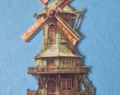 Hollandse molen die-cut stickers | 8 stuks voor scrapbook & journal | cadeau Nederland