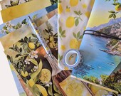 Italiaanse citroen travel journal set | reisdagboek A5 met washi tape en stickers | cadeau Italië