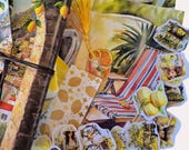 Italiaanse citroen travel journal set | reisdagboek A5 met washi tape en stickers | cadeau Italië