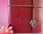 Reisdagboek A5 levensboom | kunstleer travel journal met ritsvak en pasjesvak | 160 blanco pagina's