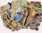 Italiaanse citroen travel journal set | reisdagboek A5 met washi tape en stickers | cadeau Italië