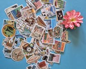 Reisstickers set 2 voor je reisdagboek of koffer | 62 stickers | cadeau voor reisliefhebbers