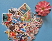 Reisstickers Italië voor je reisdagboek of koffer | 50 Italië stickers | pasta pizza vespa colosseum