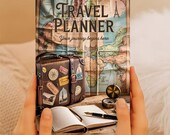 Reisdagboek om je avonturen te bewaren | A5 travel planner met vintage design | cadeau voor reizigers