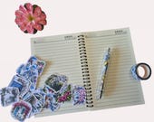Santorini travel journal set | reisdagboek A5 met washi tape en pen | cadeau Griekenland