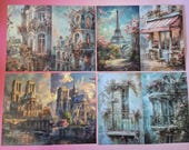 Journal papier romantisch Parijs 10 vellen | reisdagboek decoratiepapier 26x20 cm | Parijs journaling set