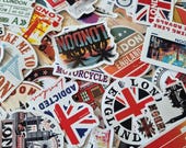 Reisstickers Londen voor je reisdagboek of koffer | 50 London stickers | Big Ben Westminster Tower Bridge