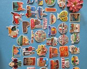 Reisstickers Italië voor je reisdagboek of koffer | 50 Italië stickers | pasta pizza vespa colosseum