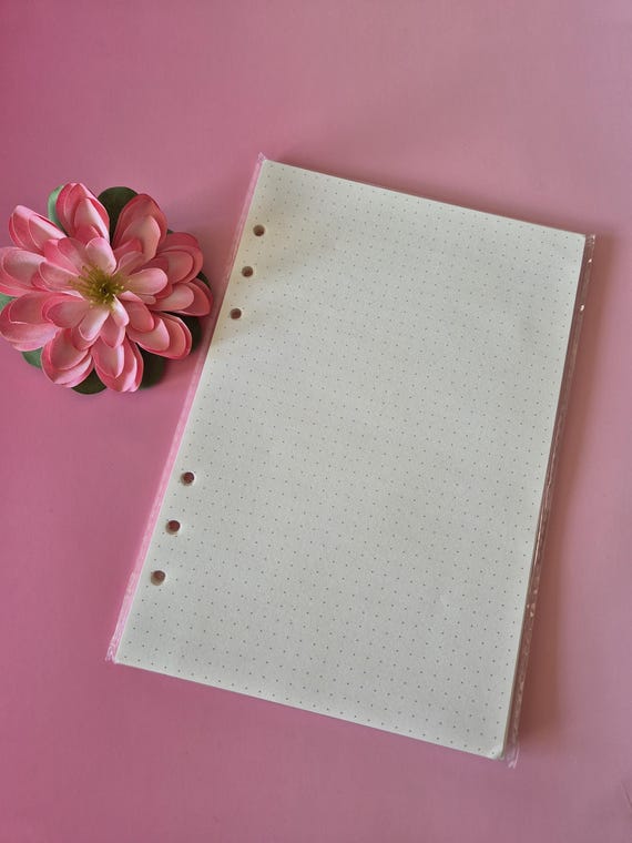 Dotted journal papier A5 navulling | 45 vellen puntenraster | losbladig 6 gaten