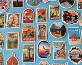 Reisstickers set 1 voor je reisdagboek of koffer | 62 stickers | cadeau voor reisliefhebbers