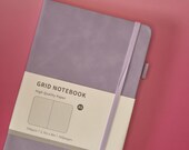 grid notitieboek A5 hardcover met ruitjespapier: 160 pagina's 100 g voor bullet journal | 5 kleuren