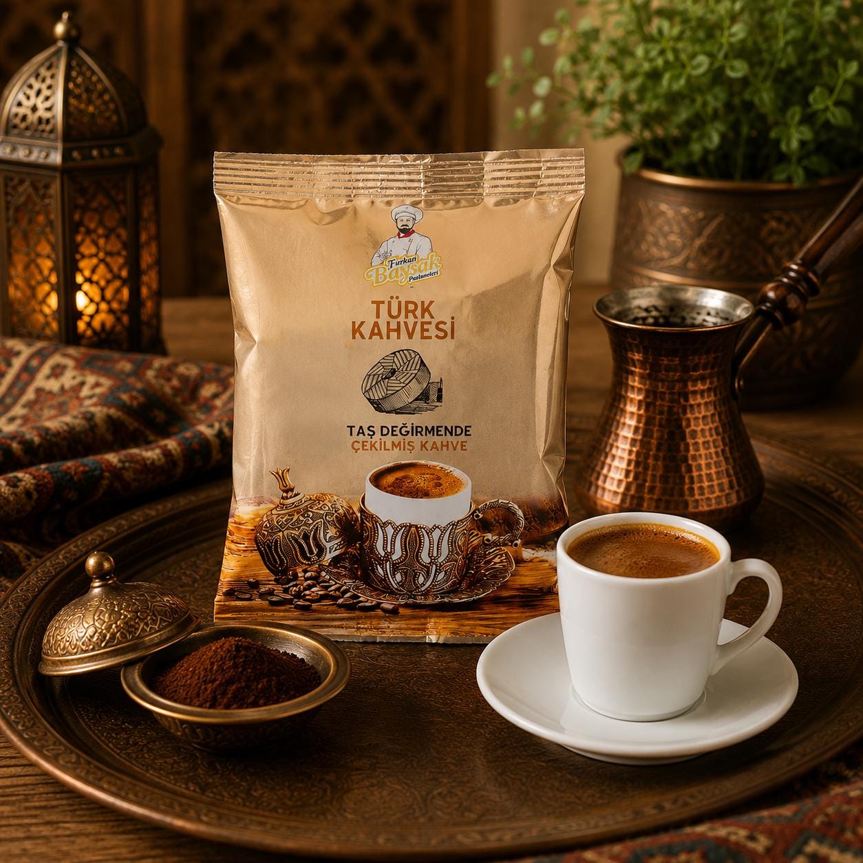 Antique turkish coffee set